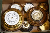 Lot 286 - Nine various late 17th century and later aneroid barometers