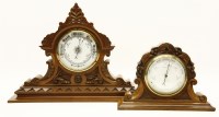 Lot 531 - AB Cooke & Son oak cased desk top aneroid barometer