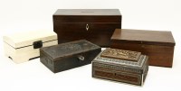 Lot 280 - A quantity of various boxes to include a Regency mahogany tea caddy