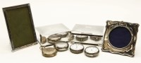 Lot 67 - Two early to mid 20th century silver and engine turned cigarette boxes