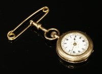 Lot 507 - A 9ct gold open faced fob watch