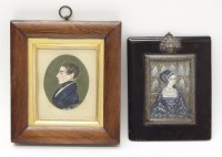 Lot 224 - A 19th century miniature portrait of a gentleman