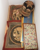 Lot 349 - A collection of Asian embroidered items