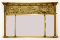 Lot 640 - A Regency gilt wood over mantle mirror