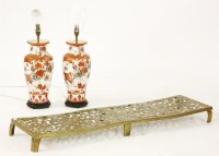 Lot 362 - A pair of 20th century Japanese Kutani porcelain table lamps of baluster form