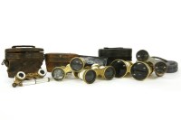 Lot 86 - Two pairs of late Victorian ivory mounted opera glasses