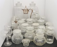 Lot 241 - A collection of glass lidded storage jars