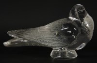 Lot 187 - A modern Lalique moulded glass seated dove