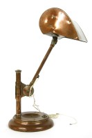 Lot 247A - A copper desk lamp