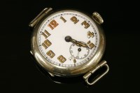 Lot 603 - An early 20th century gentlemen's nickel mechanical watch head