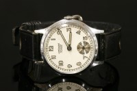 Lot 611 - A gentlemen's stainless steel Junghans Shockproof mechanical strap watch