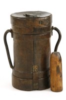 Lot 242A - A leather powder/shell carrier
