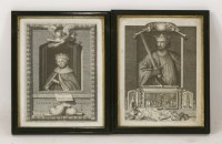 Lot 702 - After George Vertue
KINGS AND QUEENS OF ENGLAND
Eighteen engravings
plate mark 30 x 19.5cm (18)