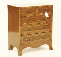 Lot 659 - A small reproduction mahogany chest
