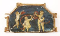 Lot 962 - A pine and painted panel