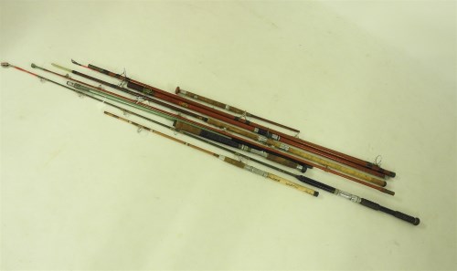 Lot 424 - A collection of fishing rods