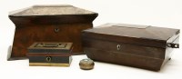 Lot 208 - A 19th century mahogany tea caddy. with cut glass inset