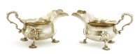 Lot 142A - A pair of William IV silver sauce boats
