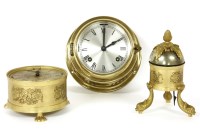 Lot 174 - A Sinclair Harding brass table clock