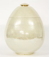 Lot 255A - A modern 'studio' pottery 'pearly egg' pot and cover