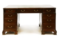 Lot 601 - A mahogany partner's desk