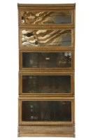 Lot 518 - An early 20th century oak Globe Wernicke five sectional bookcase