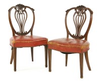 Lot 1173 - A pair of mahogany single chairs