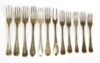 Lot 219 - Twelve silver forks