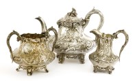 Lot 249 - A Victorian silver three-piece tea service