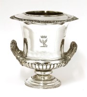 Lot 261 - A George IV silver wine cooler
