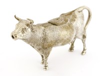 Lot 232 - A Continental silver cow creamer