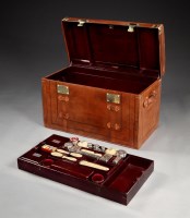 Lot 124 - A leather travelling trunk by Gouverneur