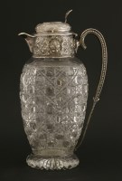 Lot 291 - A Victorian silver-mounted claret jug