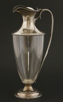 Lot 293 - A silver-mounted claret jug