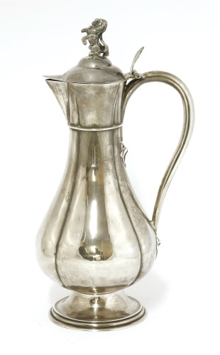 Lot 297 - A silver claret jug