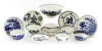 Lot 344 - Five pairs of Worcester painted tea bowls and saucers