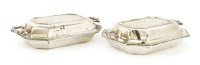 Lot 300 - A pair of silver entrée dishes and covers