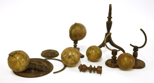 Lot 446 - Three table globes and two pocket globes