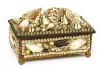 Lot 443 - A shell-mounted 'sailor's valentine' dressing table box