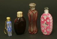 Lot 28 - Four Victorian scent bottles