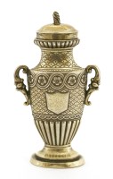 Lot 23 - A William lV silver gilt urn-shaped vinaigrette