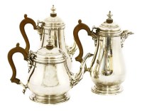 Lot 312 - A Mappin and Webb silver three-piece tea set