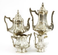 Lot 313 - A Victorian four-piece silver tea set