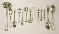 Lot 321 - A composite set of silver Kings pattern cutlery for twelve