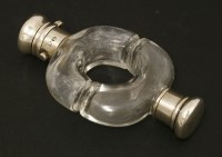Lot 91 - A clear glass scent bottle of ring form