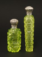 Lot 96 - Two Victorian silver scent bottles
