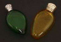 Lot 86 - Two Victorian coloured glass scent bottles