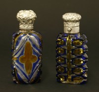 Lot 79 - Two Bohemian cut glass scent bottles