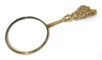 Lot 115 - An Edwardian silver and white metal magnifying glass