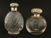 Lot 211 - Two glass cologne bottles